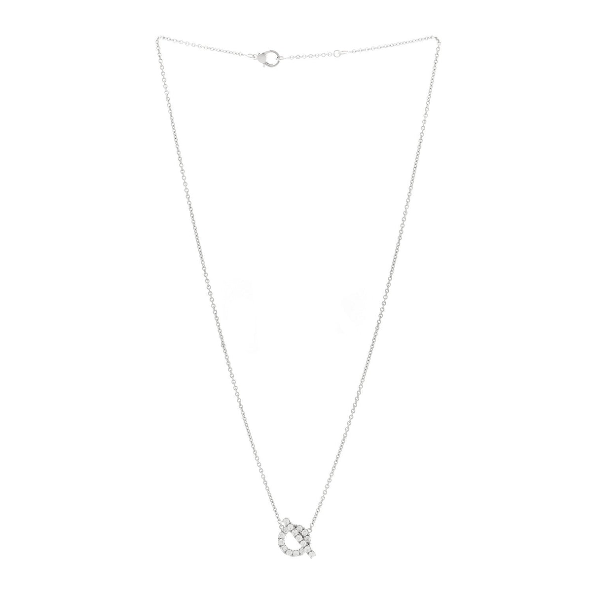 18K White Gold Diamond Finesse Pendant Necklace