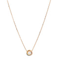 18K Pink White Yellow Gold Diamond Trinity De Cartier Pendant Necklace
