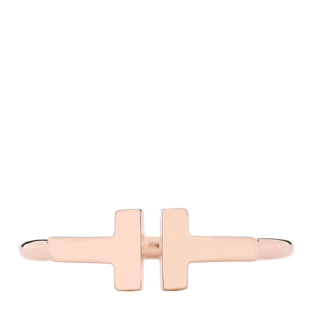 18K Rose Gold T Wire Ring 50 5.5