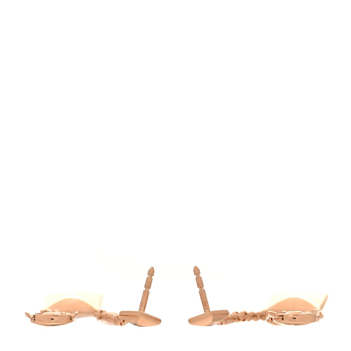 18K Rose Gold Diamond Clou d'H Dangle Earrings