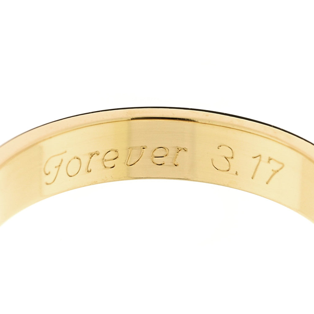 18K Pink Gold 3.5mm LOVE Wedding Band Ring 52 6