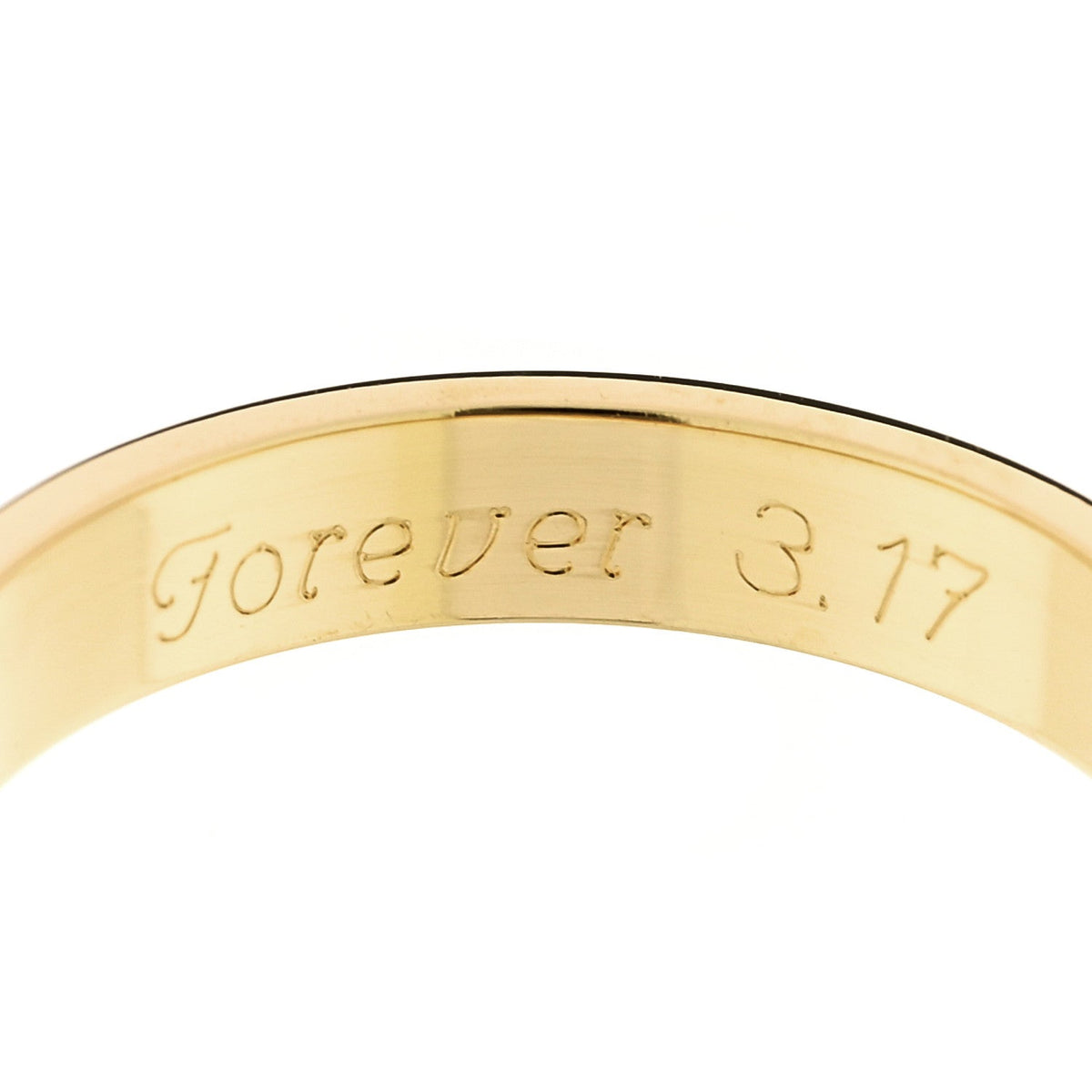 18K Pink Gold 3.5mm LOVE Wedding Band Ring 52 6