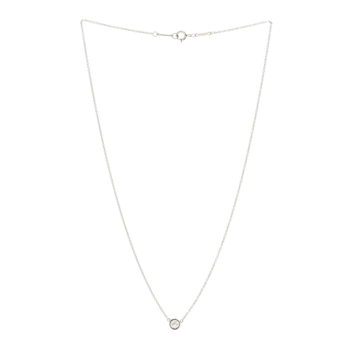 Platinum Diamond .24ct Elsa Peretti Diamonds by the Yard Pendant Necklace