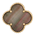 18K Yellow Gold Gray Mother of Pearl Magic Alhambra Ring 53 6.5